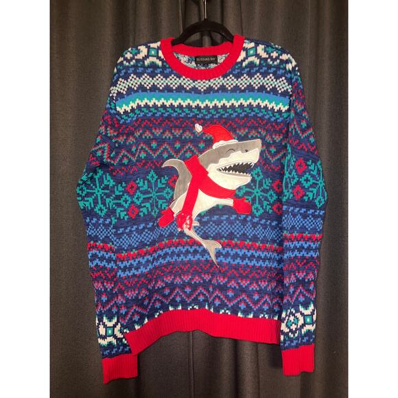 Ugly Christmas Sweater Xmas Size Small Small Shark - Picture 1 of 3